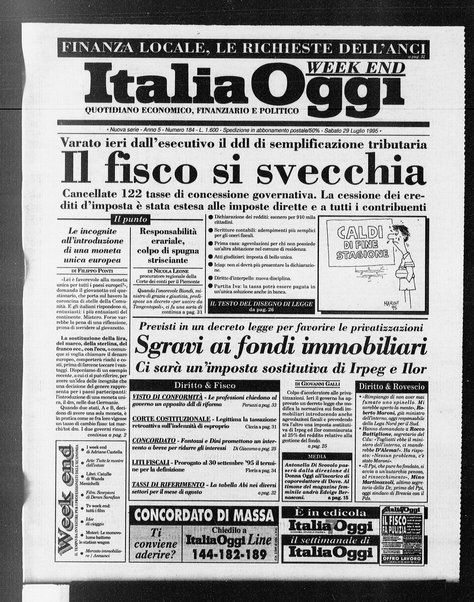 Italia oggi : quotidiano di economia finanza e politica